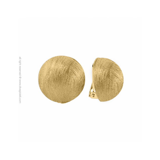 16988GM - Earrings - Luce. clip. ø22. gold scratched