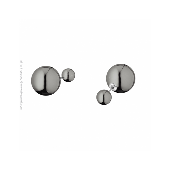 17329DP - Earrings - Eclisse. gold scratched. pair