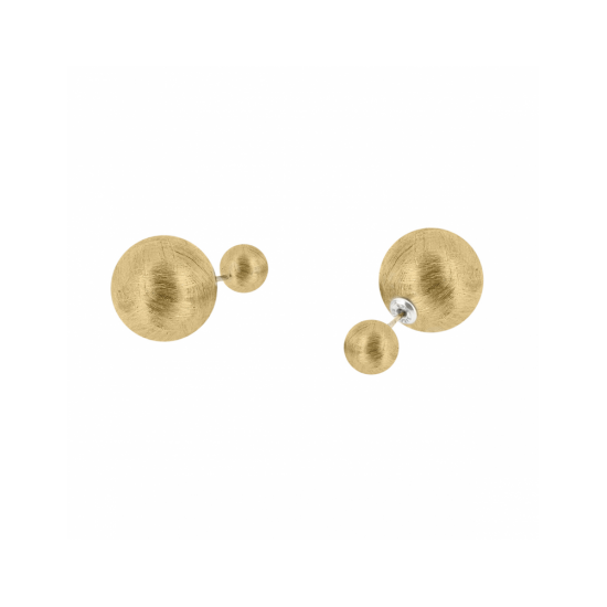 17329GM14 - Earrings - Eclisse. gold scratched. pair