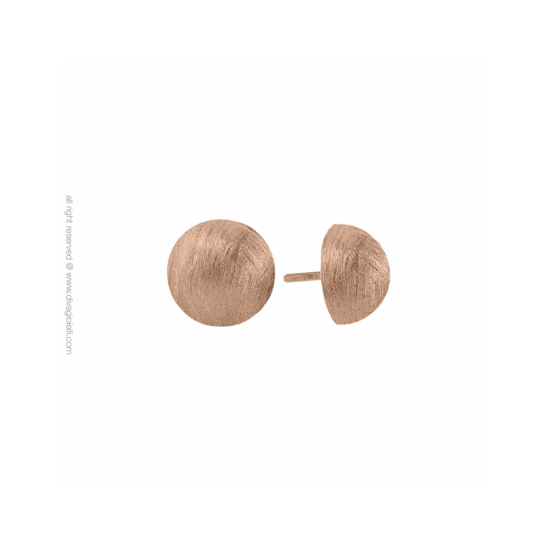 17350RM - Earrings - Luce. ø12. rosé gold scratched