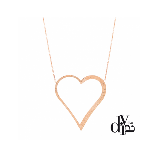 17415RM - Necklace - Audace. Tendresse. roségold hammered