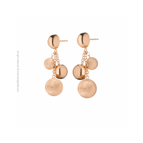 17561RM - Luce Earrings. rose gold. scratched and shiny