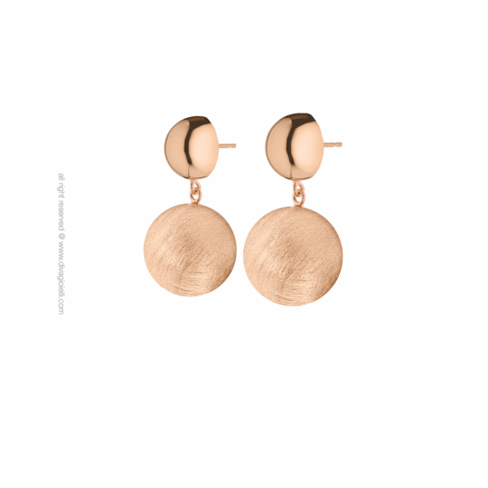 17563RM - Luce Earrings. rose gold. scratched and shiny