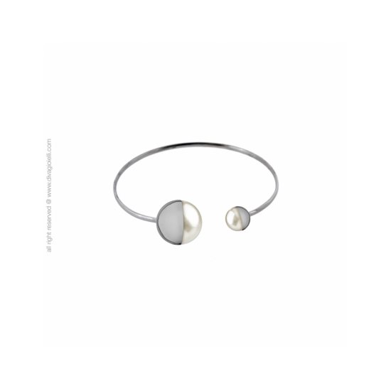 17586ZP - Eclisse Bracelet. shell pearl. rhodium shiny