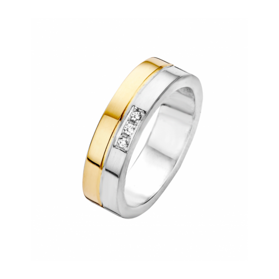 41-R111655-0,03 - goud/zilveren ring