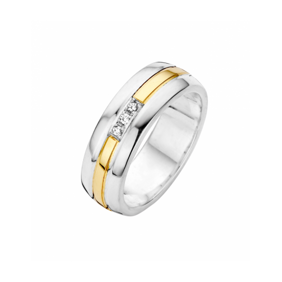 41-R121955-0,03 - goud/zilveren ring
