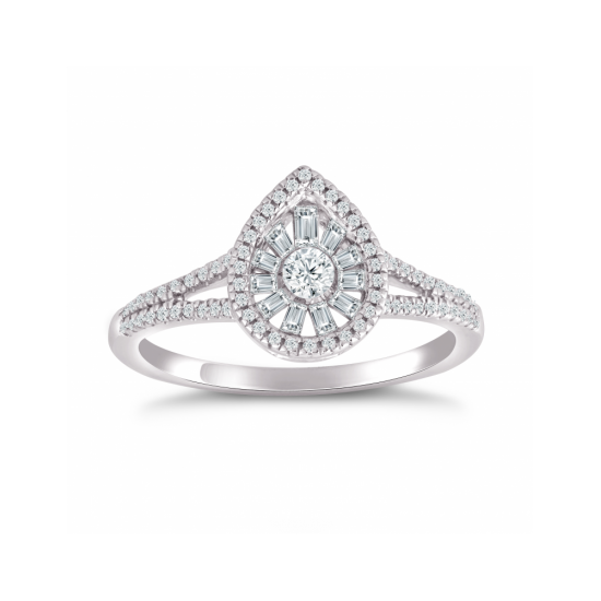 50-RMD80-0,40 - Ring Mori Diamond wit 80 diamanten, totaal: 0,40crt