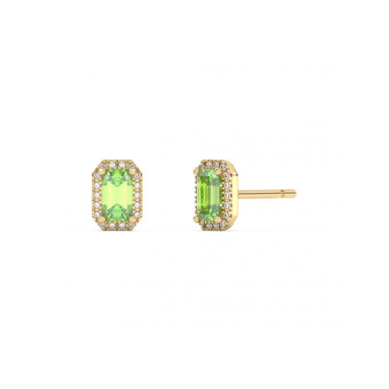 40-SMDEKE02-0,52-0,045 GR.GRAN - MDE oorstekers gezet met 2x een Groene Granaat van 0,26crt en tot. 0,045crt Diamant